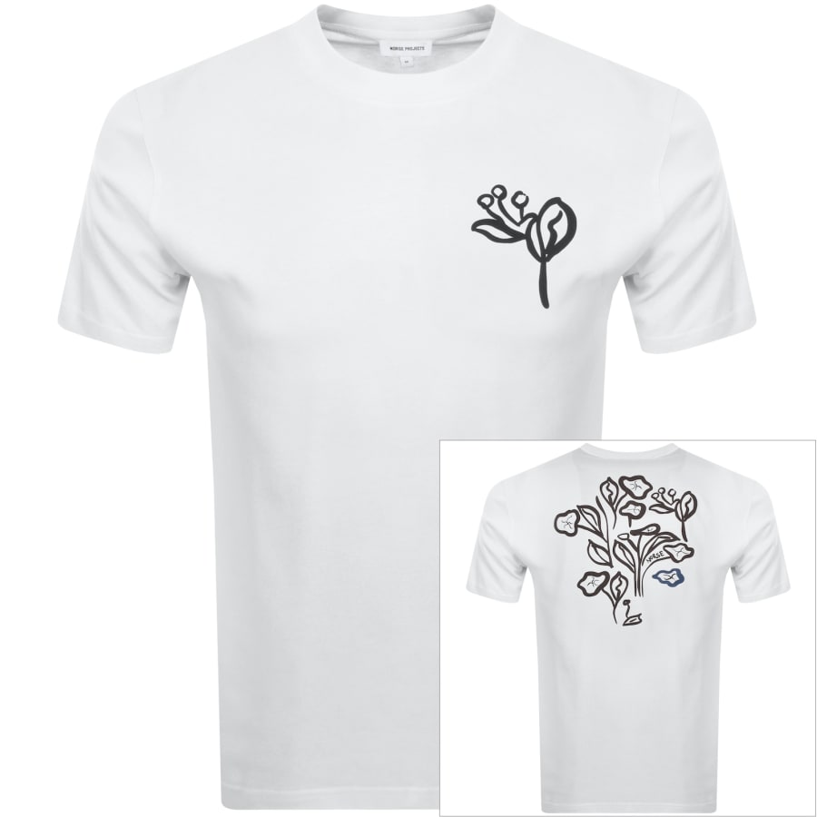 Norse Projects Holger Poppy T Shirt White Mainline Menswear